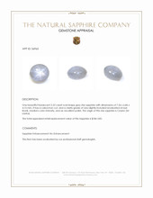 2.32 Ct. Grey Star Sapphire from Ceylon (Sri Lanka) Appraisal