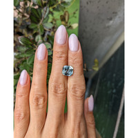 4.45 Ct. Bluish Green Sapphire from Madagascar Life Style