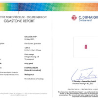 1.39 Ct. Padparadscha Sapphire from Madagascar Scan Report