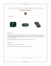 5.01 Ct. Bluish Green Sapphire from Madagascar Appraisal
