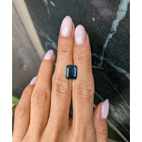 5.01 Ct. Bluish Green Sapphire from Madagascar Life Style