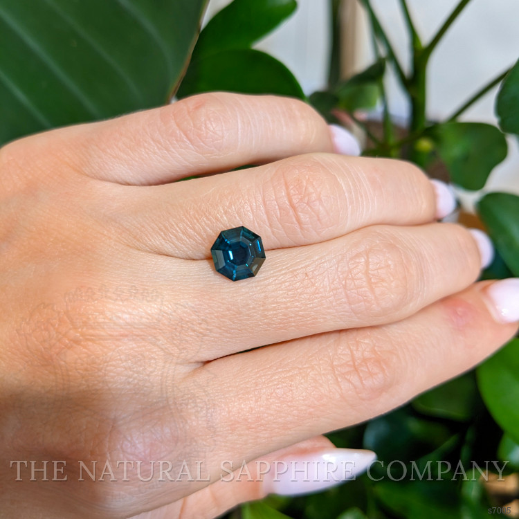 2.33 Ct. Greenish Blue Sapphire from Ceylon (Sri Lanka)