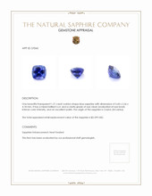 1.21 Ct. Blue Sapphire from Ceylon (Sri Lanka) Appraisal