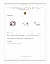 0.62 Ct. Purple Sapphire from Ceylon (Sri Lanka) Appraisal