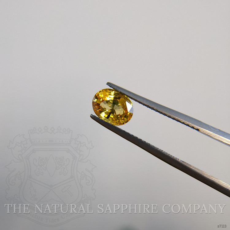 2.01 Ct. Orangish Yellow Sapphire from Ceylon (Sri Lanka)
