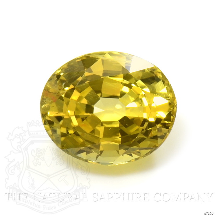 3.63 Ct. Greenish Yellow Sapphire from Ceylon (Sri Lanka)