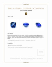 1.10 Ct. Blue Sapphire from Ceylon (Sri Lanka) Appraisal