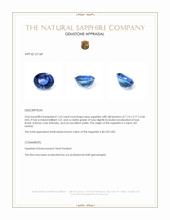 1.63 Ct. Blue Sapphire from Ceylon (Sri Lanka) Appraisal