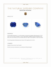 1.21 Ct. Blue Sapphire from Ceylon (Sri Lanka) Appraisal