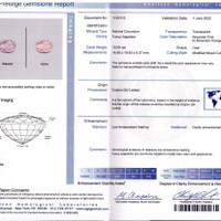 10.09 Ct. Pink Sapphire from Ceylon (Sri Lanka) Scan Report