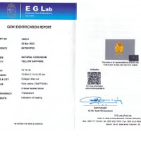 19.13 Ct. Yellow Sapphire from Ceylon (Sri Lanka) Scan Report