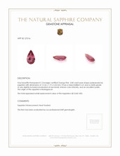 3.08 Ct. Padparadscha Sapphire from Madagascar Appraisal