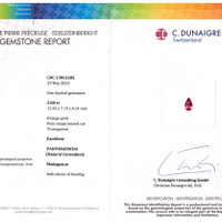 3.08 Ct. Padparadscha Sapphire from Madagascar Scan Report