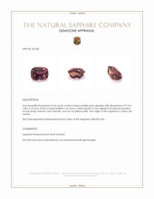 4.54 Ct. Reddish Pink Sapphire from Ceylon (Sri Lanka) Appraisal