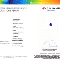 4.30 Ct. Purple Sapphire from Ceylon (Sri Lanka) Scan Report