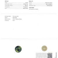 5.02 Ct. Bluish Green Sapphire from Madagascar Scan Report