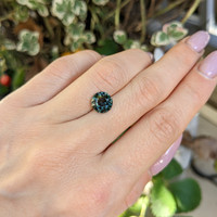 2.76 Ct. Bluish Green Sapphire from Madagascar Life Style