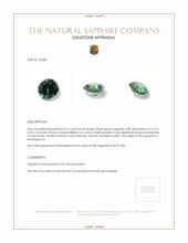 0.61 Ct. Bluish Green Sapphire from Madagascar Appraisal