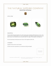 0.88 Ct. Green Sapphire from Madagascar Appraisal