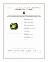 0.88 Ct. Green Sapphire from Madagascar Scan Report