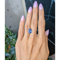 4.30 Ct. Blue Sapphire from Ceylon (Sri Lanka) Life Style