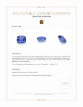 3.03 Ct. Blue Sapphire from Ceylon (Sri Lanka) Appraisal