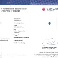 3.03 Ct. Blue Sapphire from Ceylon (Sri Lanka) Scan Report