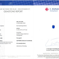 6.50 Ct. Sapphire from Ceylon (Sri Lanka) Scan Report
