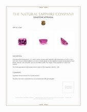 1.61 Ct. Purplish Pink Sapphire from Ceylon (Sri Lanka) Appraisal
