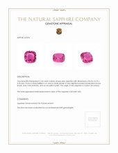 2.54 Ct. Pink Sapphire from Ceylon (Sri Lanka) Appraisal