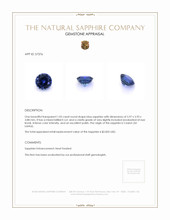 1.05 Ct. Blue Sapphire from Ceylon (Sri Lanka) Appraisal