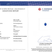 4.04 Ct. Blue Sapphire from Ceylon (Sri Lanka) Scan Report