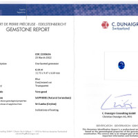 6.14 Ct. Blue Sapphire from Ceylon (Sri Lanka) Scan Report