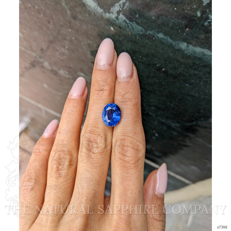 6.14 Ct. Blue Sapphire from Ceylon (Sri Lanka)