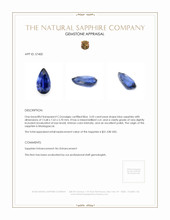 5.03 Ct. Sapphire from Madagascar Appraisal