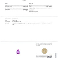 2.84 Ct. Purplish Pink Sapphire from Madagascar Scan Report