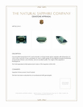 0.93 Ct. Bluish Green Sapphire from Madagascar Appraisal