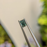 0.93 Ct. Bluish Green Sapphire from Madagascar Life Style
