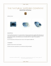 1.01 Ct. Greenish Blue Sapphire from Madagascar Appraisal