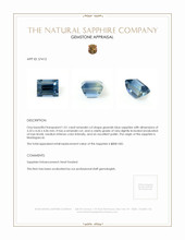 1.01 Ct. Greenish Blue Sapphire from Madagascar Appraisal