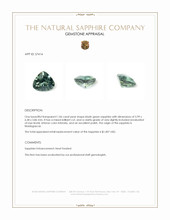 1.06 Ct. Bluish Green Sapphire from Madagascar Appraisal