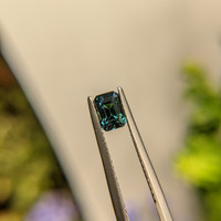 1.08 Ct. Bluish Green Sapphire from Madagascar Life Style