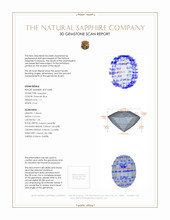 1.11 Ct. Greenish Blue Sapphire from Madagascar 3 D Scan Report