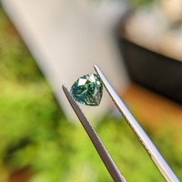 1.15 Ct. Bluish Green Sapphire from Madagascar Life Style