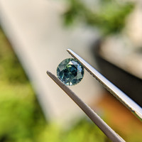 1.19 Ct. Bluish Green Sapphire from Madagascar Life Style