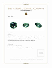 1.20 Ct. Bluish Green Sapphire from Madagascar Appraisal