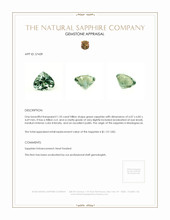 1.33 Ct. Green Sapphire from Madagascar Appraisal