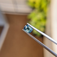 1.14 Ct. Greenish Blue Sapphire from Madagascar Life Style