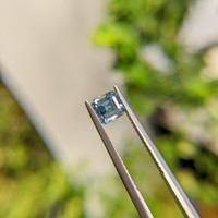 1.21 Ct. Greenish Blue Sapphire from Madagascar Life Style
