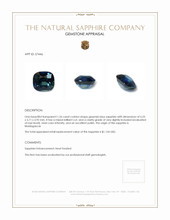 1.26 Ct. Sapphire from Madagascar Appraisal